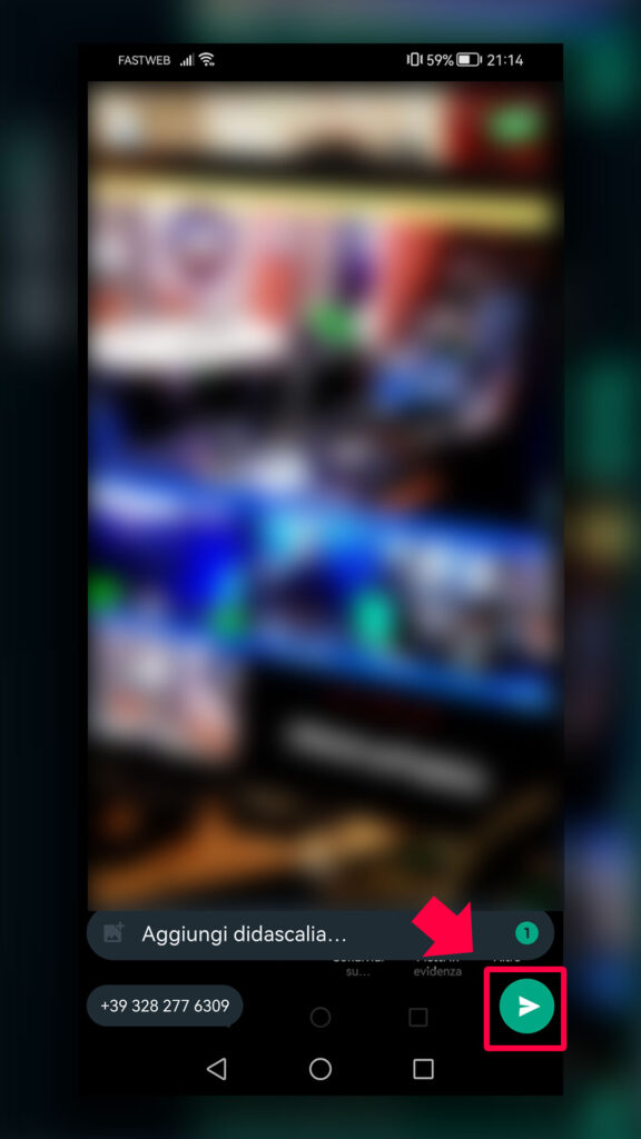 Step 4 - Inviare foto che si autodistrugge su Whatsapp