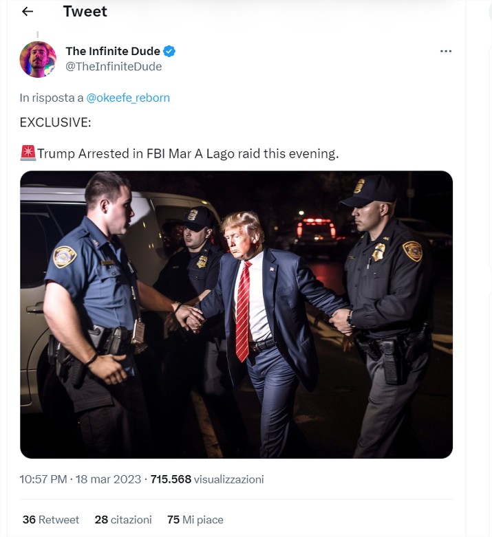 Arresto Donald Trump: immagini e foto false girano sui social