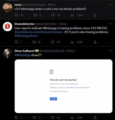 Whatsapp down oggi lunedì 5 giugno 2023