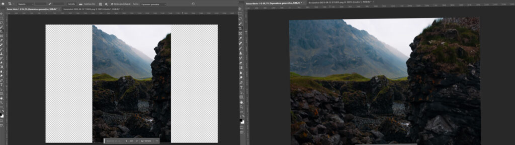 Novità Adobe Photoshop 2024: estendere una fotografia usando l'intelligenza artificiale generativa