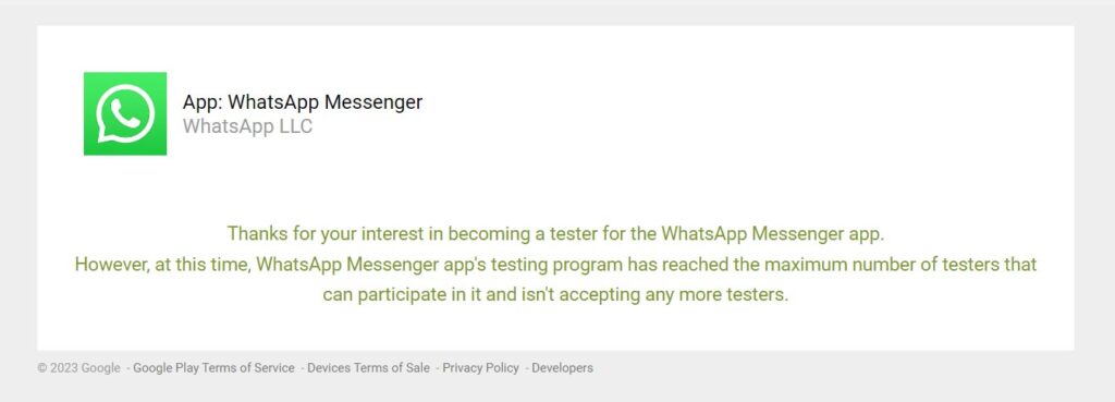 Whatsapp Beta: iscrizione al programma sospesa per l'alto numero di richieste