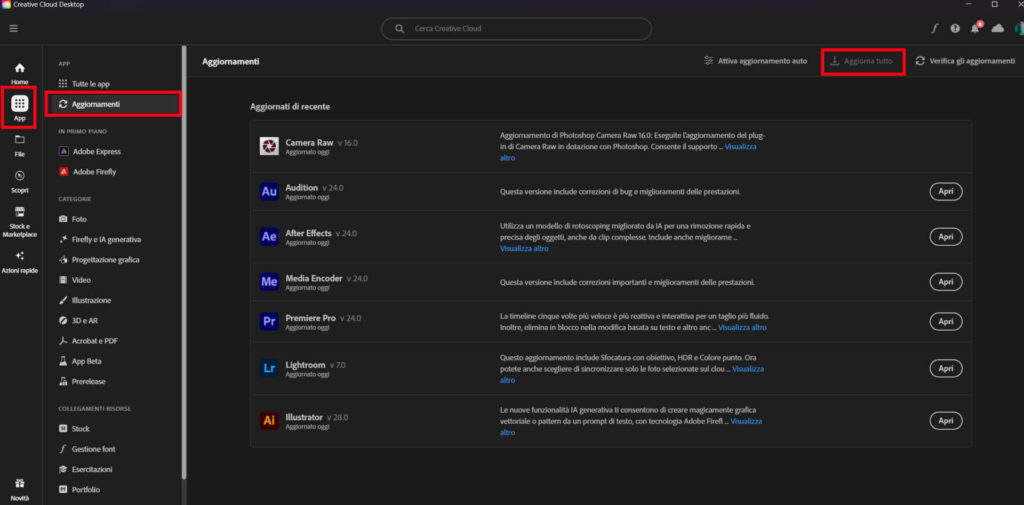 Come aggiornare Adobe Premiere Pr