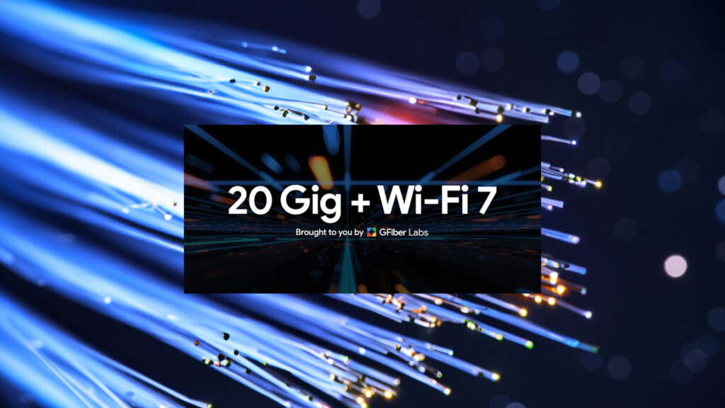 Connessione ad internet super veloce con la fibra di Google ifno a 20 gb/s e con il Wifi 7